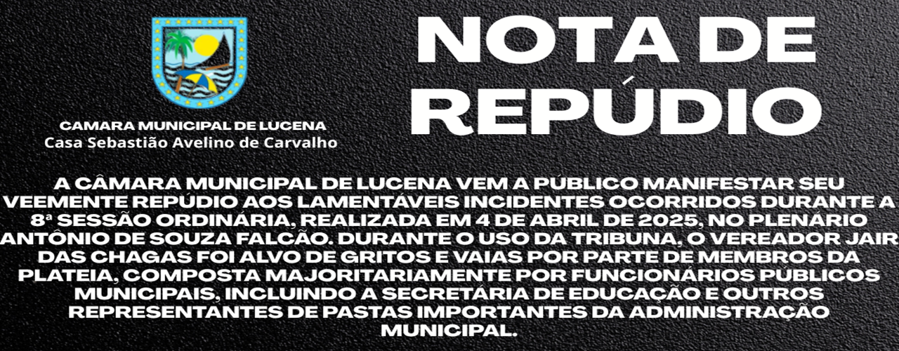 NOTA DE REPÚDIO